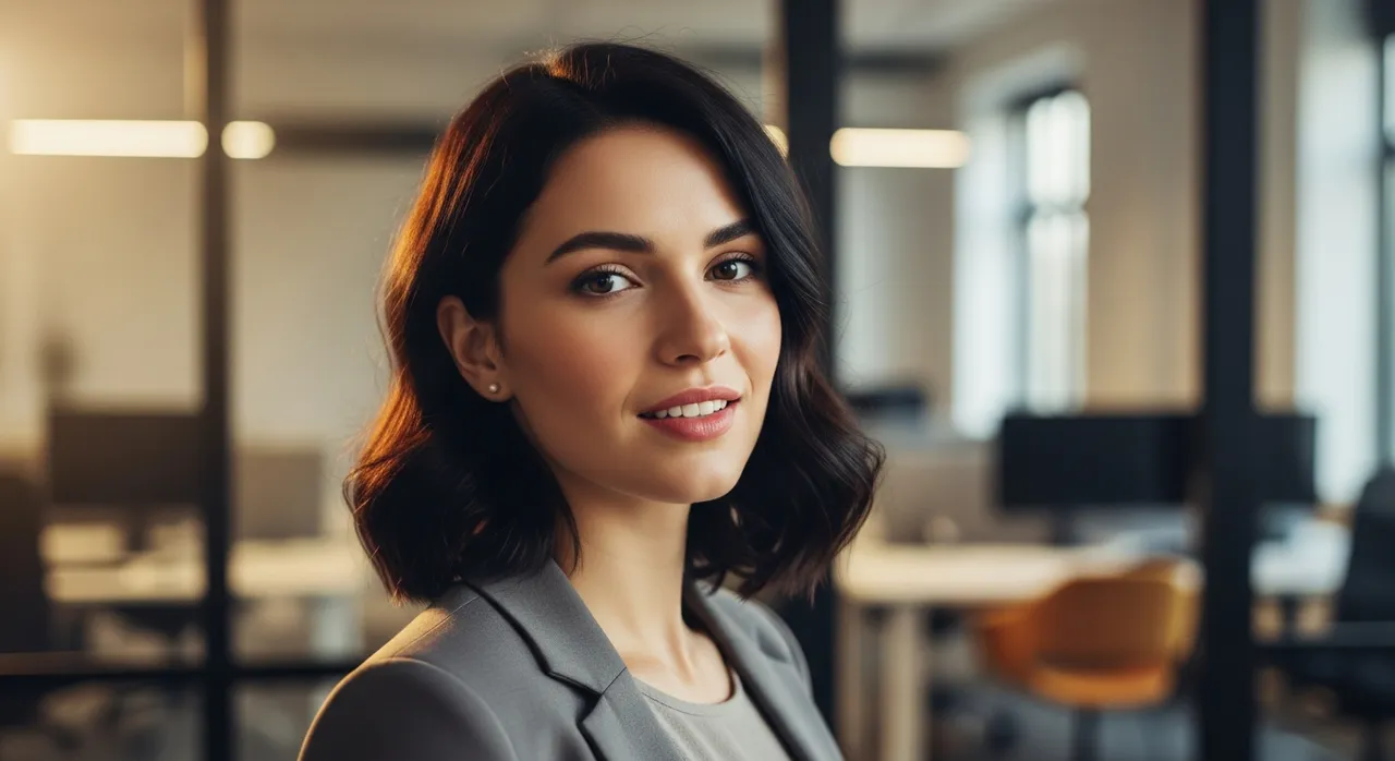 Professional headshot of a young female tech CEO